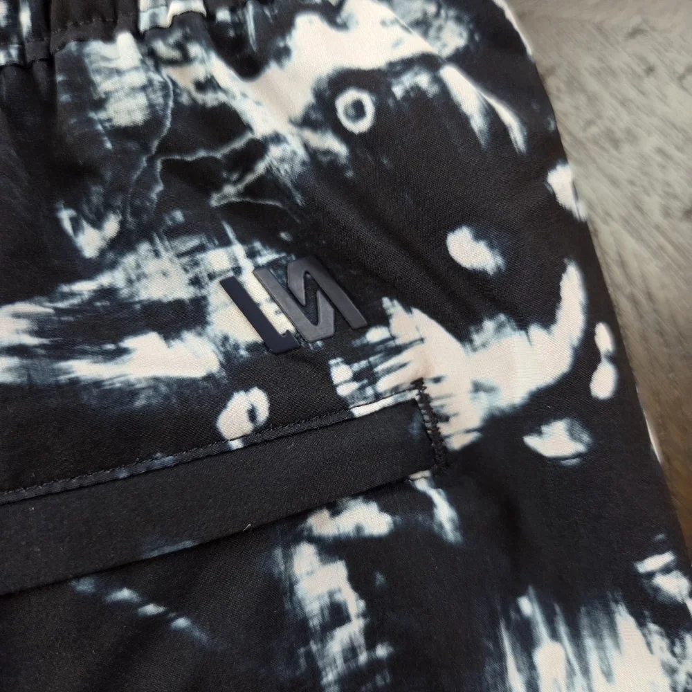 Men's VRST M Medium 5" Slim Fit Resort Shorts Swim Trunks - Indigo Craft Tie Dye - Picture 10 of 15